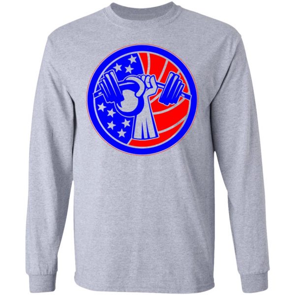 us flag strength training dumbbell t shirts hoodies long sleeve 2