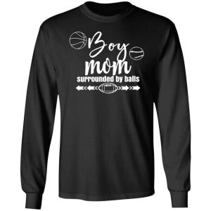womens boy mom surrounded by balls t shirts long sleeve hoodies 3