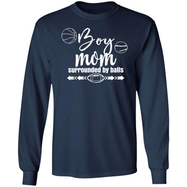 womens boy mom surrounded by balls t shirts long sleeve hoodies 4