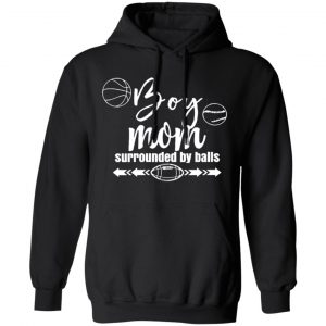 womens boy mom surrounded by balls t shirts long sleeve hoodies 6