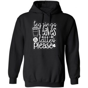 womens casual trendy leggings leaves and lattes t shirts long sleeve hoodies 11