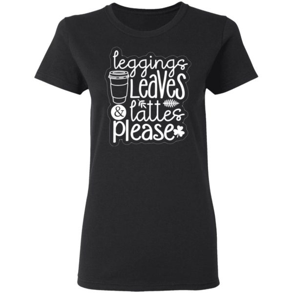 womens casual trendy leggings leaves and lattes t shirts long sleeve hoodies 6