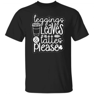 womens casual trendy leggings leaves and lattes t shirts long sleeve hoodies 8
