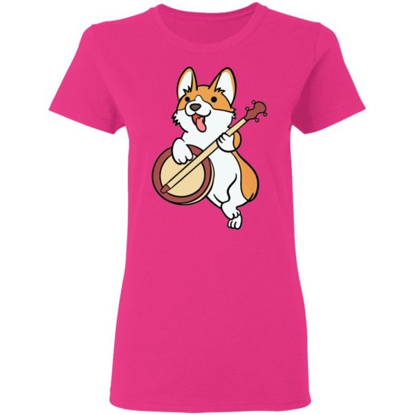 corgi dog puppy music instrument banjo t shirts hoodies long sleeve 11