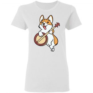 corgi dog puppy music instrument banjo t shirts hoodies long sleeve 12