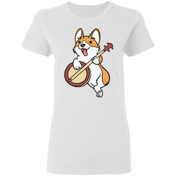corgi dog puppy music instrument banjo t shirts hoodies long sleeve 12