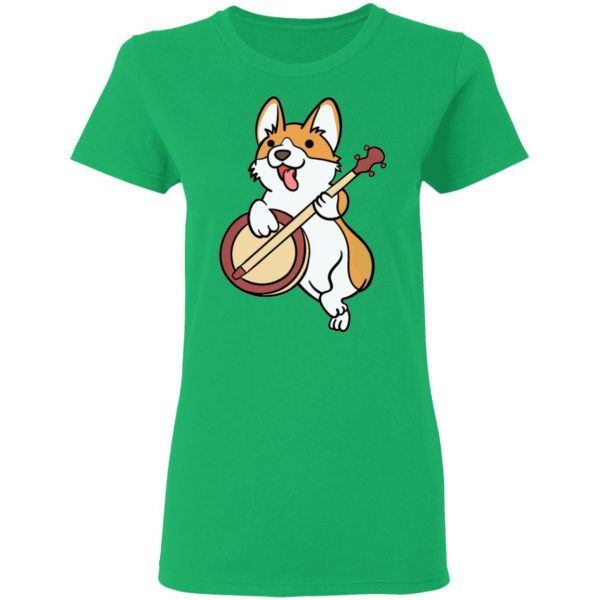 corgi dog puppy music instrument banjo t shirts hoodies long sleeve 5