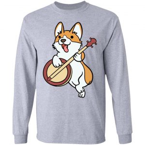 corgi dog puppy music instrument banjo t shirts hoodies long sleeve 6