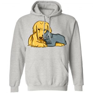 dog and cat cuddling animal love between dog cat t shirts hoodies long sleeve 9