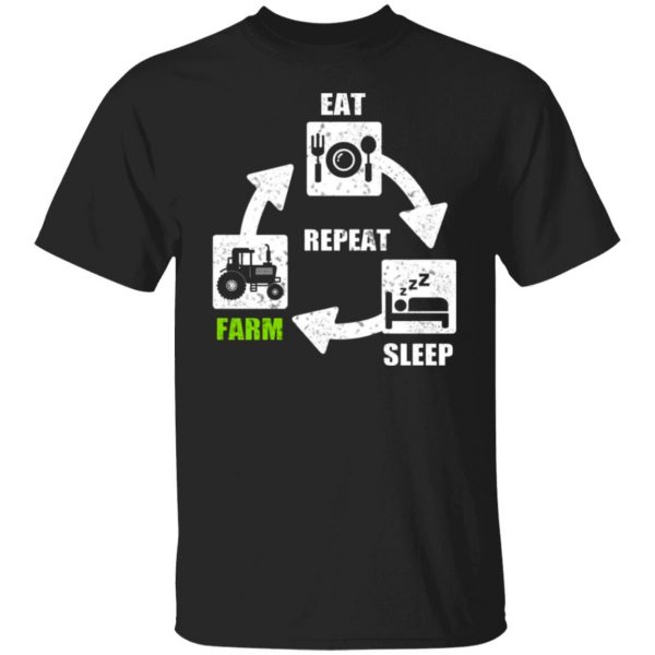 eat sleep farm repeat farming t shirts long sleeve hoodies 8