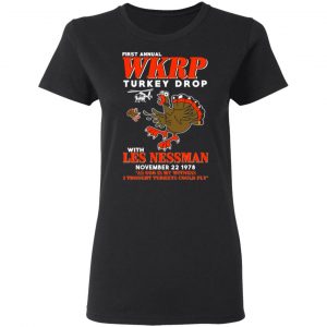 first annual wkrp turkey drop with les nessman t shirts long sleeve hoodies 4