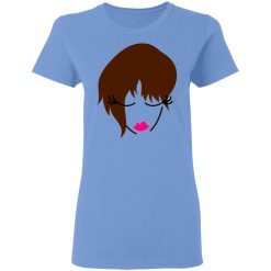 girl face looking down with trendy hair t shirts hoodies long sleeve