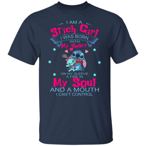 i am a stich girl was born in with my heart on my sleeve t shirts long sleeve hoodies