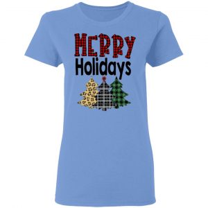 merry holidays quote colorful christmas trees t shirts hoodies long sleeve 6