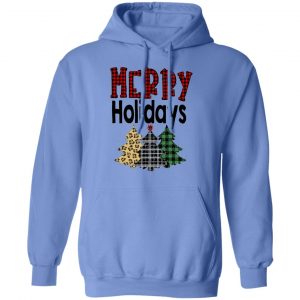 merry holidays quote colorful christmas trees t shirts hoodies long sleeve 7