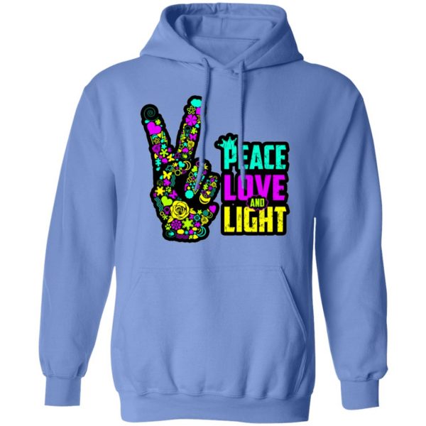 peace love light hand neon blacklight t shirts hoodies long sleeve 2