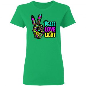 peace love light hand neon blacklight t shirts hoodies long sleeve