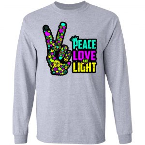 peace love light hand neon blacklight t shirts hoodies long sleeve 4