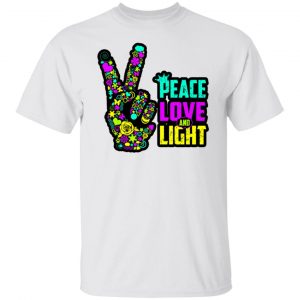 Peace Love Light Hand Neon Blacklight T Shirts, Hoodies, Long Sleeve