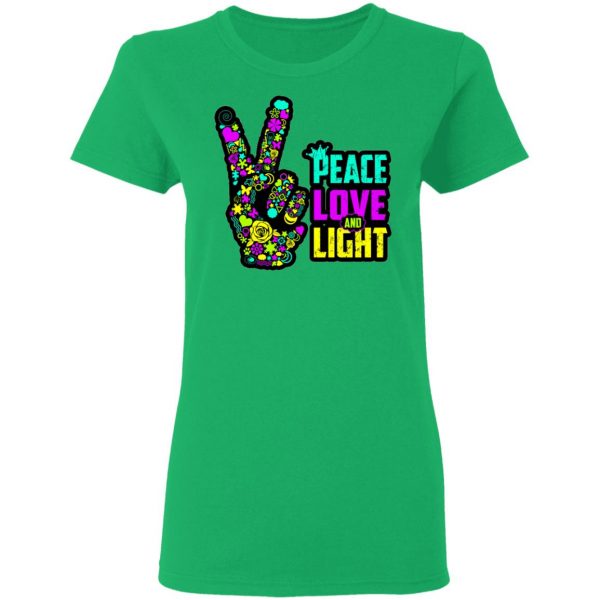 peace love light hand neon blacklight t shirts hoodies long sleeve