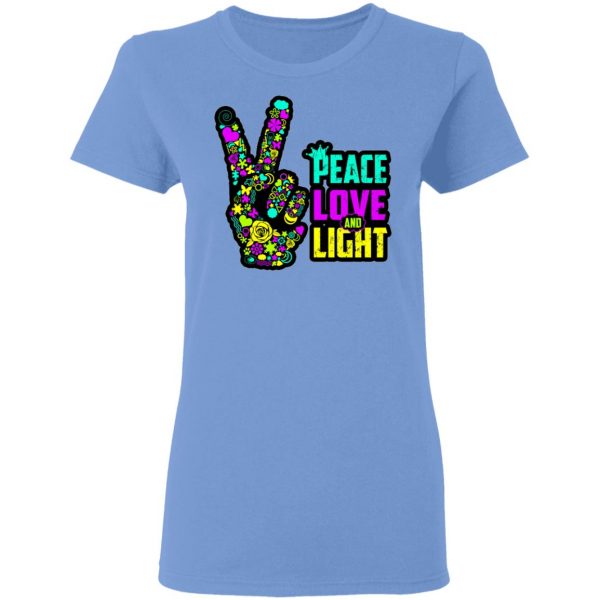 peace love light hand neon blacklight t shirts hoodies long sleeve 9