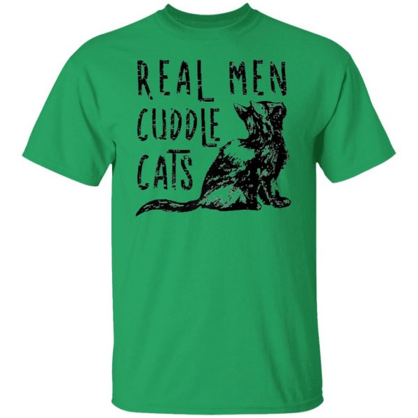 real men cuddle cats funny cat fathers gift t shirts hoodies long sleeve 2