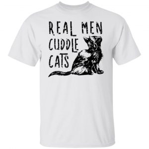 real men cuddle cats funny cat fathers gift t shirts hoodies long sleeve 3