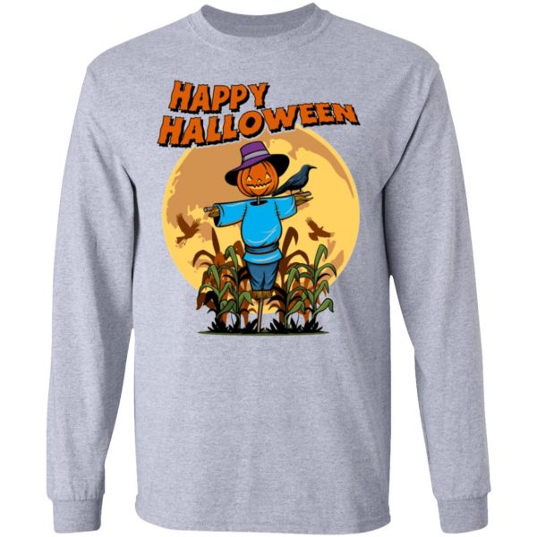 scarecrow spooky pumkin happy halloween trendy t shirts hoodies long sleeve 5