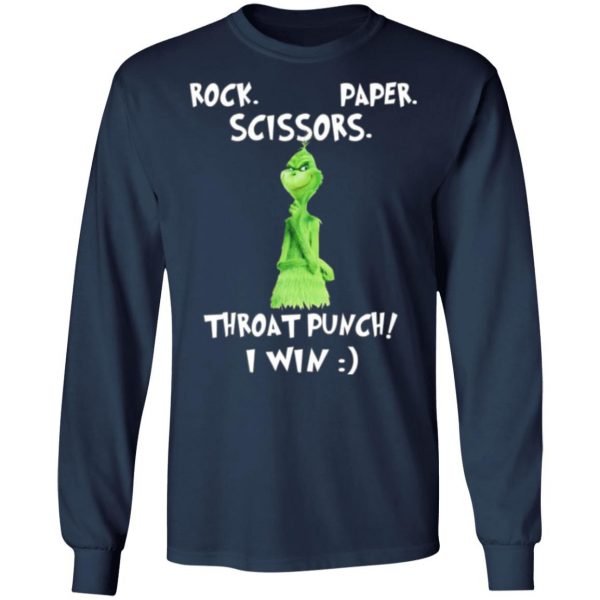 the grinch rock paper scissors throat punch i win t shirts long sleeve hoodies 14