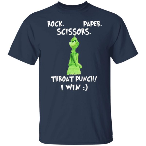 the grinch rock paper scissors throat punch i win t shirts long sleeve hoodies 7