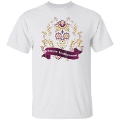 trendy happy halloween cute skull skeleton scary t shirts hoodies long sleeve 2