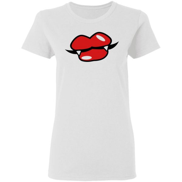 trendy vampire funky red lips t shirts hoodies long sleeve 2