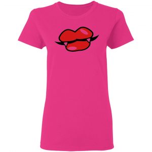 trendy vampire funky red lips t shirts hoodies long sleeve 3