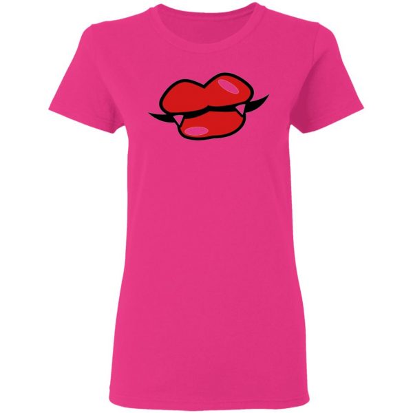 trendy vampire funky red lips t shirts hoodies long sleeve 3