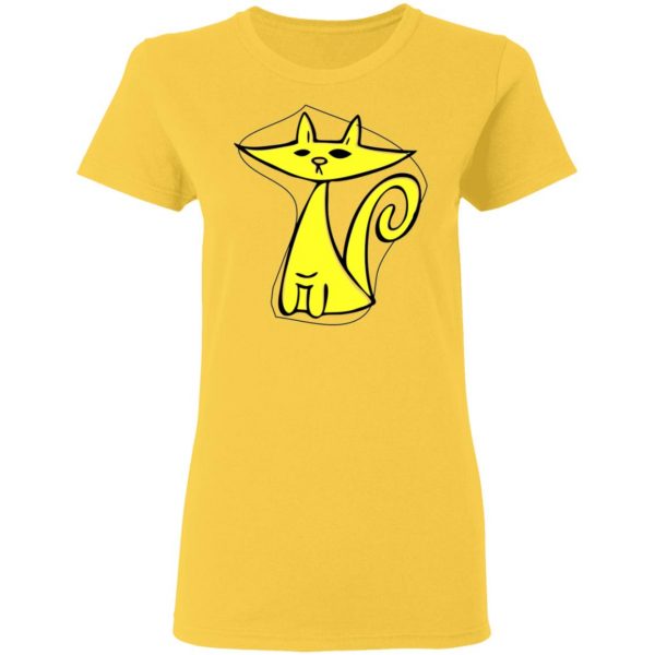 yellow cat trendy french chic t shirts hoodies long sleeve 11