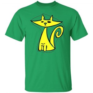yellow cat trendy french chic t shirts hoodies long sleeve 2
