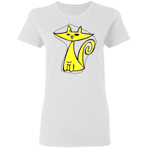 yellow cat trendy french chic t shirts hoodies long sleeve 4