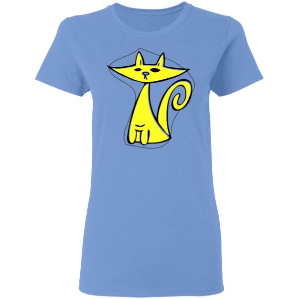 yellow cat trendy french chic t shirts hoodies long sleeve 5