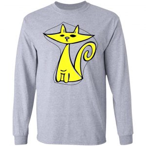yellow cat trendy french chic t shirts hoodies long sleeve 8