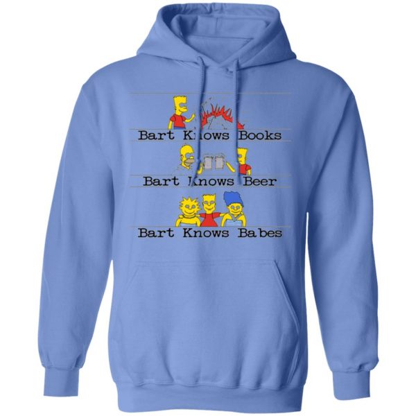 bart knows books bart knows beer bart knows babes the simpsons hoodies 10