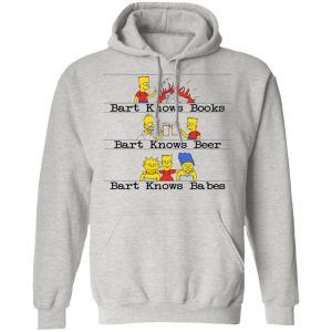 bart knows books bart knows beer bart knows babes the simpsons hoodies 9