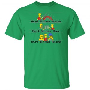 bart knows books bart knows beer bart knows babes the simpsons t shirts 1