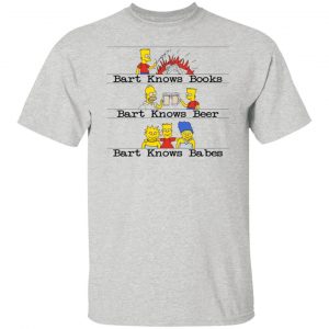 bart knows books bart knows beer bart knows babes the simpsons t shirts 2