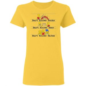 bart knows books bart knows beer bart knows babes the simpsons t shirts 7