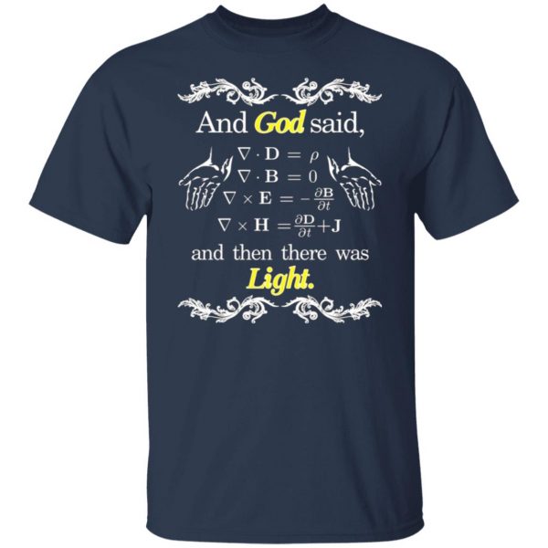 god said maxwell equations christian physics nerd t shirts long sleeve hoodies 13