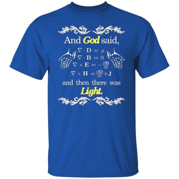 god said maxwell equations christian physics nerd t shirts long sleeve hoodies 3