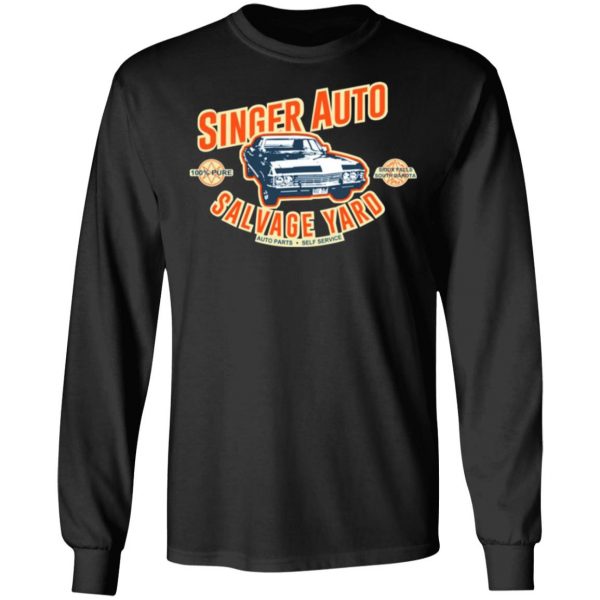 singer auto salvage yard t shirts long sleeve hoodies 2