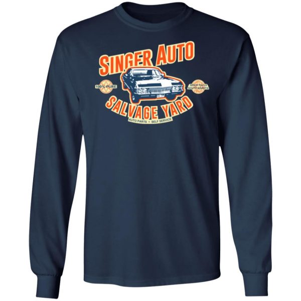 singer auto salvage yard t shirts long sleeve hoodies 3