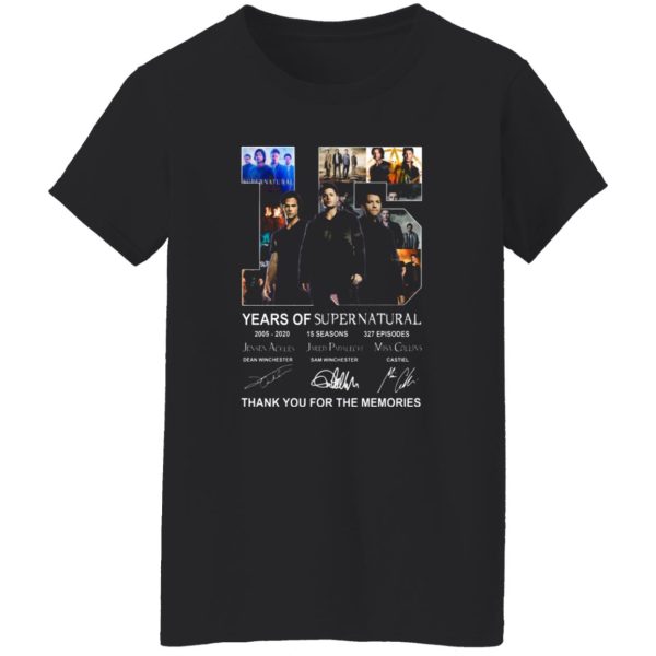 15 Years Of Supernatural Thank You For My Memories T-Shirts, Long Sleeve, Hoodies 100