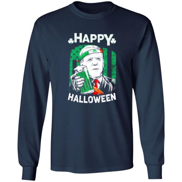 Funny Leprechaun Biden Joyeux Halloween pour la Saint-Patrick T-Shirts, Long Sleeve, Hoodies